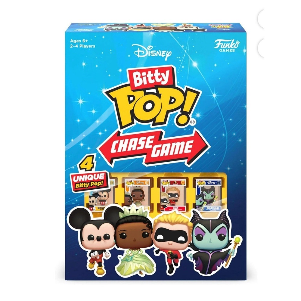 DISNEY BITTY POP/CHASE GAME/EXCLUSIVE 4 FIGURES/FUNKO/NEW